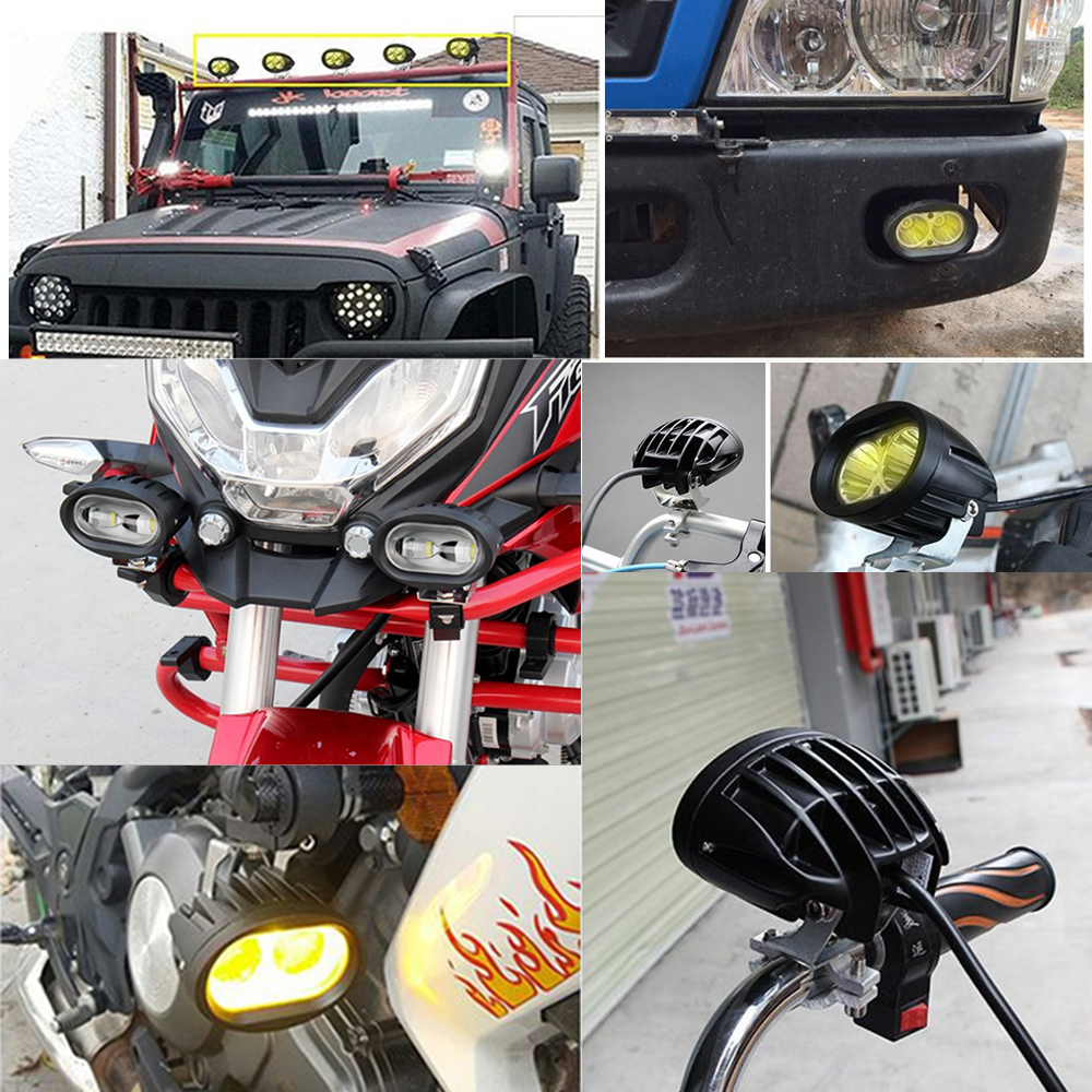 BraveWay 1PCS LED Headlights for Car Motorcycle Truck Tractor Trailer SUV ATV Off-Road Led Work Light 12V 24V Fog Lamp