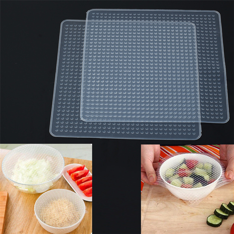 Multifunctional Silicone Food Wrap Clear Reusable Silicone Wraps Seal Cover Stretch Fresh Keeping Kitchen Tools Cooking