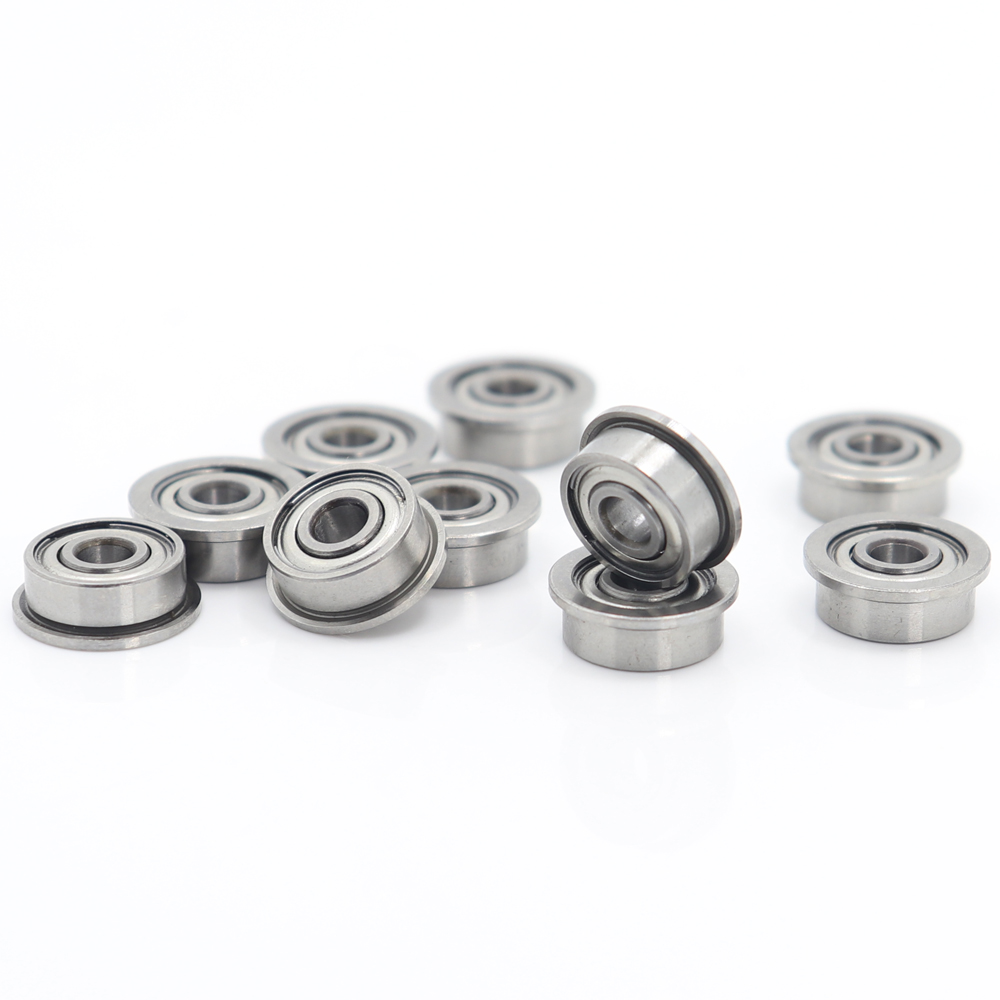 FR2ZZ Flange Bearing 3.175x9.525x3.967 mm10 PCS Inch Flanged ABEC 1 FR2 Z ZZ Ball Bearings