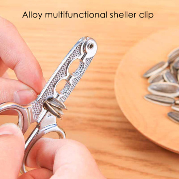 Melon Seed Plier Scissor Nut Cracker Kitchen Tools Stainless Steel Nutcracker Multi-Function Walnut Pine Sheller Opener