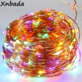 100/200LEDs Solar Lamps 8 Light Mode Outdoor String Lights Fairy Holiday Christmas Party Garland Solar Garden Waterproof Lights