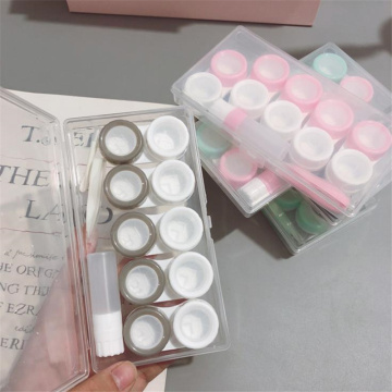 5 Pairs Contact Lens Case Eye Contact Lens Box Women Travel Contact Lenses Case Leakproof Container Lenses Box For Display Box