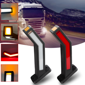 2PCS LED Outline 24v Truck Side Marker Trailer Lights LED Truck Trailer Tail Reversing Light Turn Signal Side Lights For Trucks