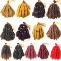 Yunrong Braid Hair 12Inches Afro Kinky Bulk Crochet Braiding 25Strands Synthetic Twist Hair For Black Woman