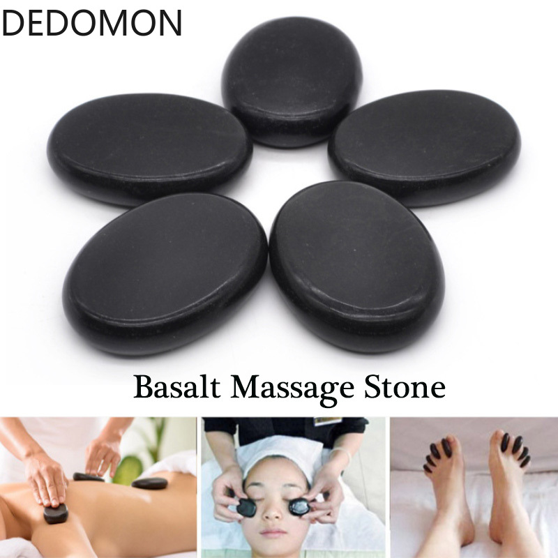 7PCS / Lot Hot Spa Rock Basalt Stone Beauty Stones Massage Lava Natural Stone Body Slimming Shaper Massage Tools