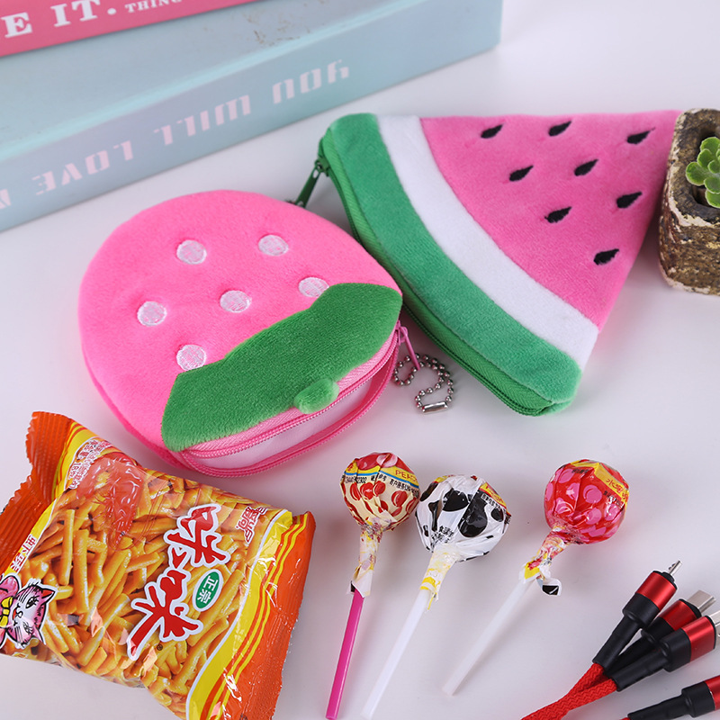 Tampon Storage Bag Cosmetic Earphone Organizer Watermelon Orange Starwberry Purse Coin Key Holder Women Travel Napkin Zipper Bag