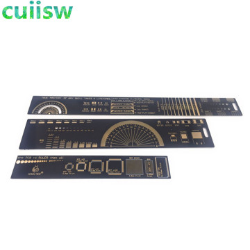 Multifunctional PCB Ruler EDA Measuring Tool High Precision Protractor 15CM 20CM 25CM Black