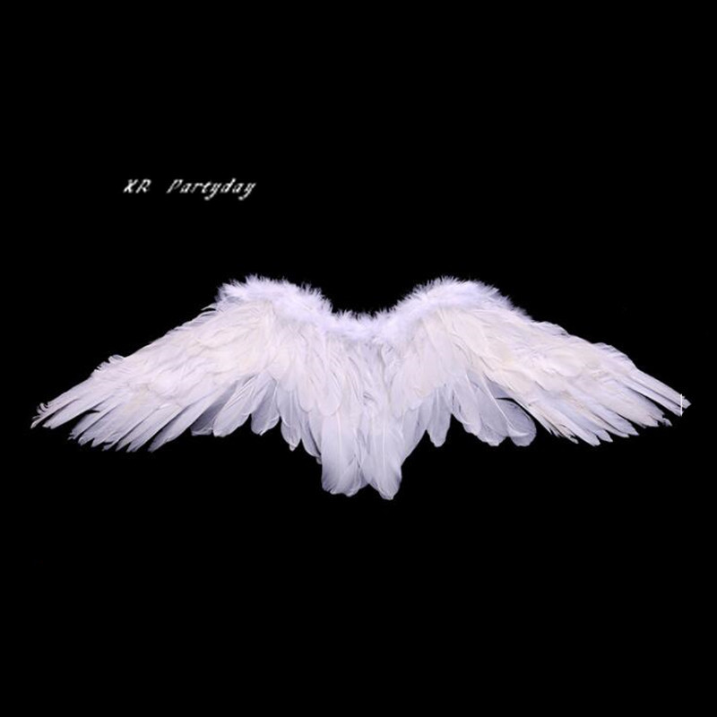 Kids Adult White Feather Angel Wing Women Girl Stage Show Cosplay Costume Props Party Dress Decor Halloween Christmas