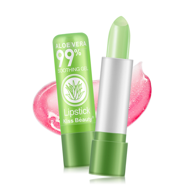 Moisture Lip Balm 99% Aloe Vera Natural Lipbalm Temperature Changed Color Lipstick Long Lasting Nourish Protect Lips Care TSLM2