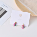 Korean Simple Small Fresh Transparent Acrylic Beaded Grape Dangle Earrings Personality Fashion Women Girl Jewelry Accessories