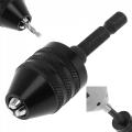 New 0.6-8mm Twist Drill Chuck Screwdriver Impact Driver Adapter with Hex Shank Three Claw for Electric Grinder