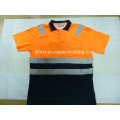 Polo T-Shirt with Reflective Strip