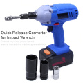 1pc Tungsten Steel Socket Adapter Converter 1/2" Drive To 1/4" Hex Shank Adapter Quick Release Converter Impact Wrench