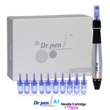 Electric Dr. Pen Ultima A1-C Micro Needling Machine Derma Pen Microneedle Therapy With 12pcs Cartridges Needles Skin Care Tool