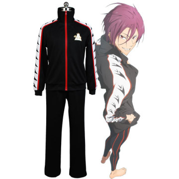 Cosplay Costume Free! - Iwatobi Swim Club Rin Matsuoka Samezuka Cosplay Japanese Anime Uniform Jacket for party Halloween