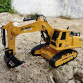 1/18 RC Truck RC Excavator 2.4G Radio Controlled Car Caterpillar Tractor Model Engineering Car Digging Soil Sound Toys For Boys