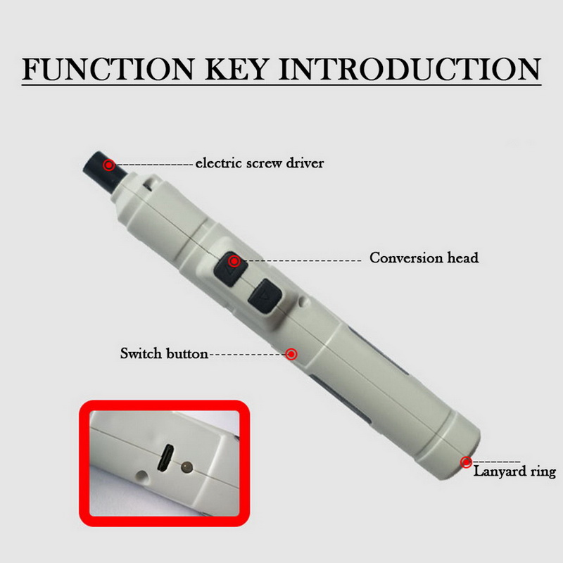 Mini Electrical Screwdriver power tools 3.6V Rechargeable Multifucntion Cordless Power Drill with 11pcs bits kits set Household