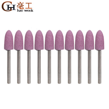 Haowook 10pcs/set 3*8mm Abrasive Mounted Stone For Dremel Rotary Tools Grinding Stone Wheel Head Dremel Tools Accessories