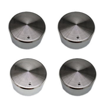 MENSI 4PCS/LOT Metal Zinc Chrome Rotary Switch for Gas Stove Cooktop Spare Part Metal Handle Shaft 6.1mm