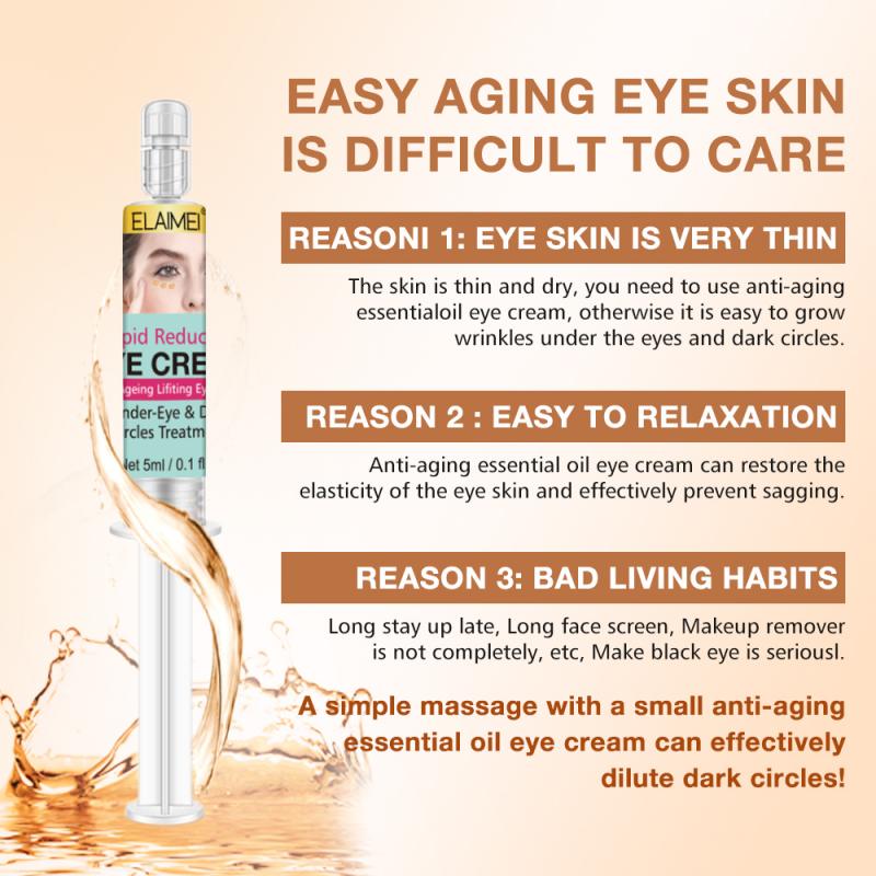 ELAIMEI Rapidly Eyes Bag Removal Eye Cream Eye Delight Boost Serum Wrinkles Fine Lines Remove Eye Cream For Women Men TSLM1