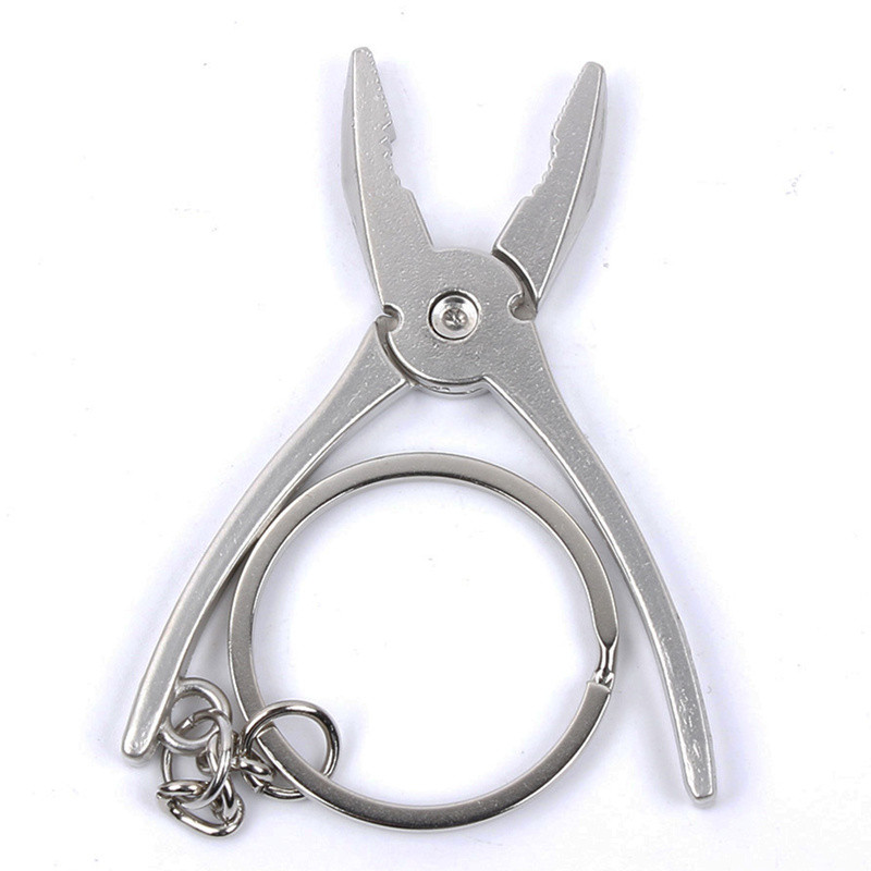 Mini Wire Stripper Pliers Crimping Tool Portable Stainless Steel Multi-tool Woodworking Keychain Ring Nipper Hand Tools