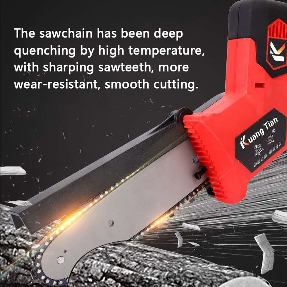 Portable Electric Pruning Saw Small Wood Spliting Chainsaw One-handed Woodworking Tool for Garden Orchard