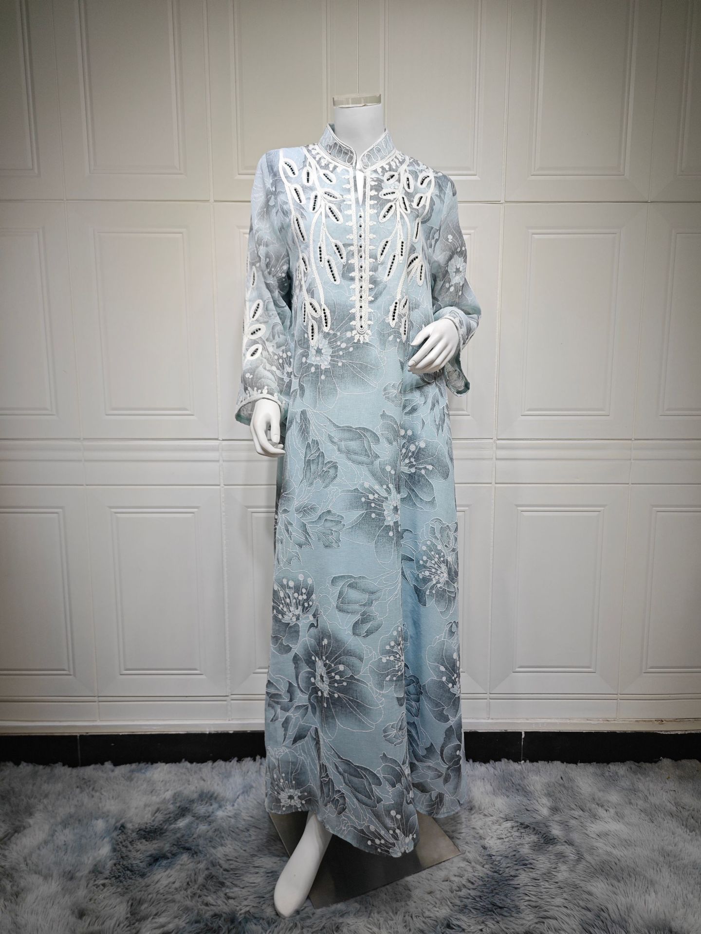 Embroidered Jalabiya Abaya Dress AB505 (10)