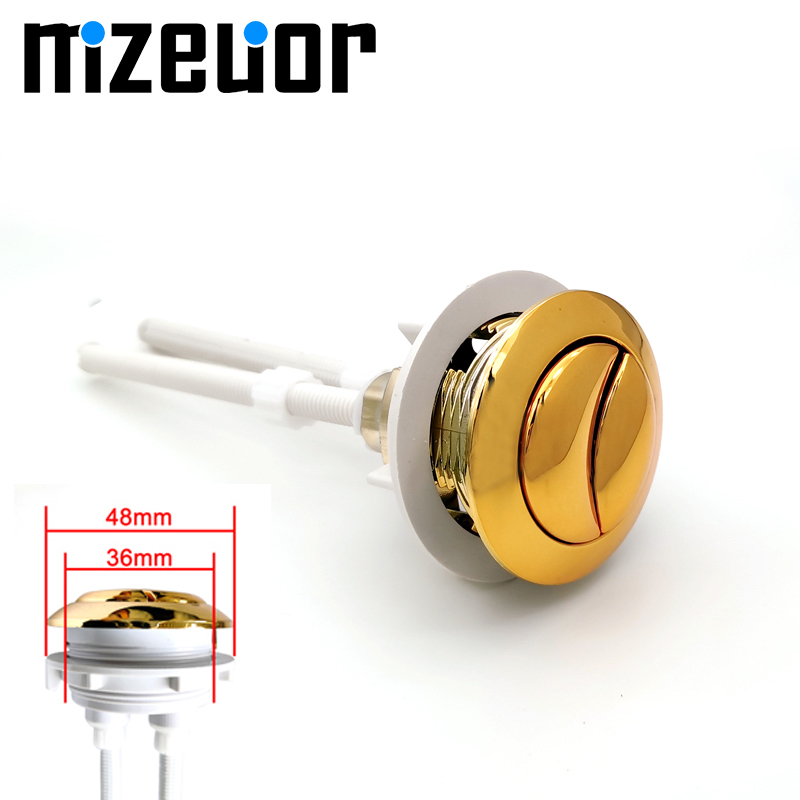 Dual Flush Toilet Tank Gold colour Button Round shape Toilet Push Buttons Bathroom Accessories 38mm