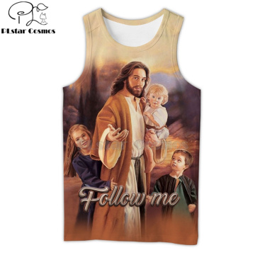 PLstarCosmos Masonic JESUS Way MakerSummer Casual 3D Print Men's Tank Top Harajuku Academia Sleeveless Hip Hop Tank