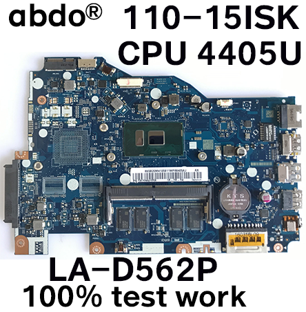 For Lenovo 110-15ISK Notebook Motherboard BIWP4 / P5 LA-D562P CPU Pentium 4405U 4GB RAM 100% test work free shipping