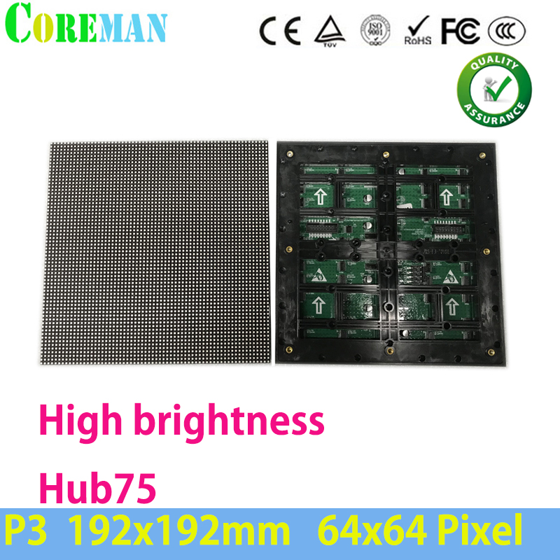 High Quality Dot Matrix P3 Outdoor Led Module 64x64 Pixel Full Color P3 Led Panels P3 Outdoor Video Fixed Display Screen