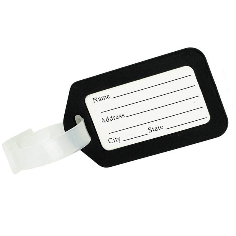 10pcs Luggage Tags Suitcase Label Bag Travel Accessories Black