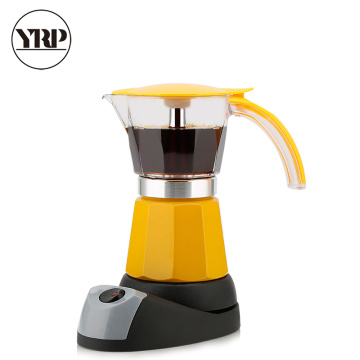 YRP 6 Cups Portable Electric Coffee Maker Espresso Moka Coffee Pot Italian Espresso Mocha Latte Percolator Tool Filter Cafeteira