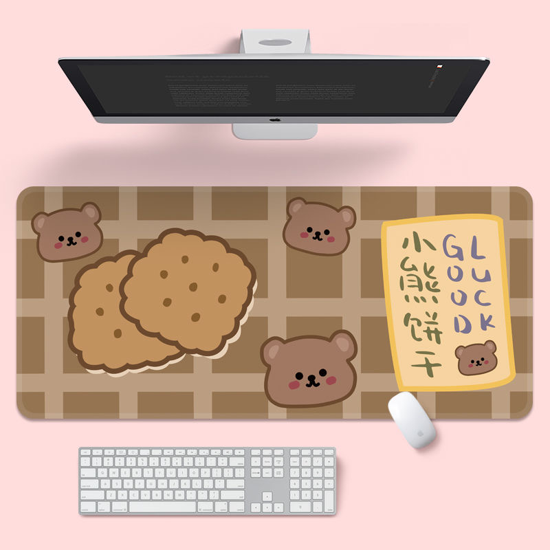 Cute Mouse Pad Super Creative INS Tide Large Game Computer Keyboard Office Long Table Mat Kawaii Desk for Teen Girls for Bedroom