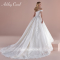 Ashley Carol Ball Gown Lace Wedding Dress 2020 Luxury Beaded Sexy Sweetheart Bride Dresses With Sleeves Princess Bridal Gowns