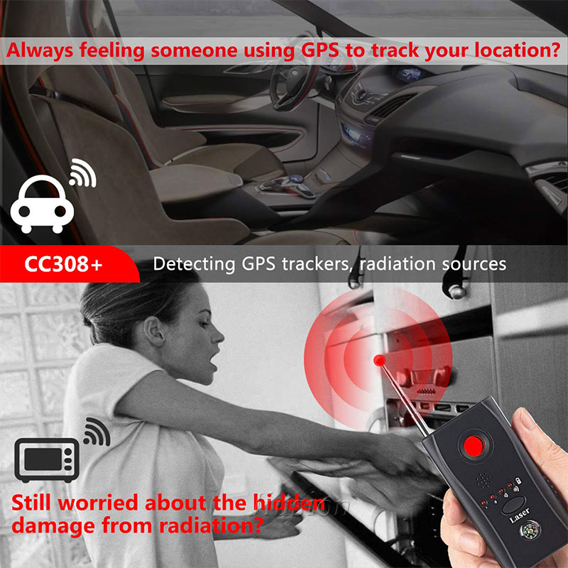 CC308 Anti-spy Hidden Camera Gadgets Detector Gizli Kamera Casus Camaras Espias Escondidas WIFI Signal GPS Tracking Finder