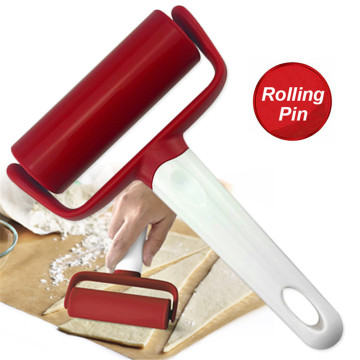 Rolling Pin With Handle Plastic Rolling Pin for Home Baking Cooking Easy to Handle Roller Pastry Bakeware kitchen Accessories