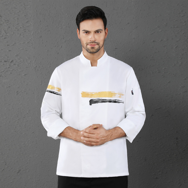 Hotel Restaurant Kitchen Bakes Cake Overalls Unisex Chef Uniform Food Service Cooking Uniform Catering Clothes Long Sleeve Tops