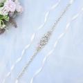 TOPQUEEN S489 Rhinestones Wedding Belt Sash Silver Diamond Crystal Bridal Belt For Wedding Gown Wedding Decoration Girdles