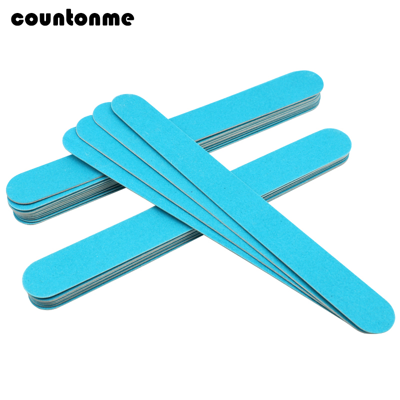 10PCS Blue Disposable Wooden Nail File Manicure Sandpaper Polishing Professional Nail Files 180/240 Thin Nail Art Manicure Tool