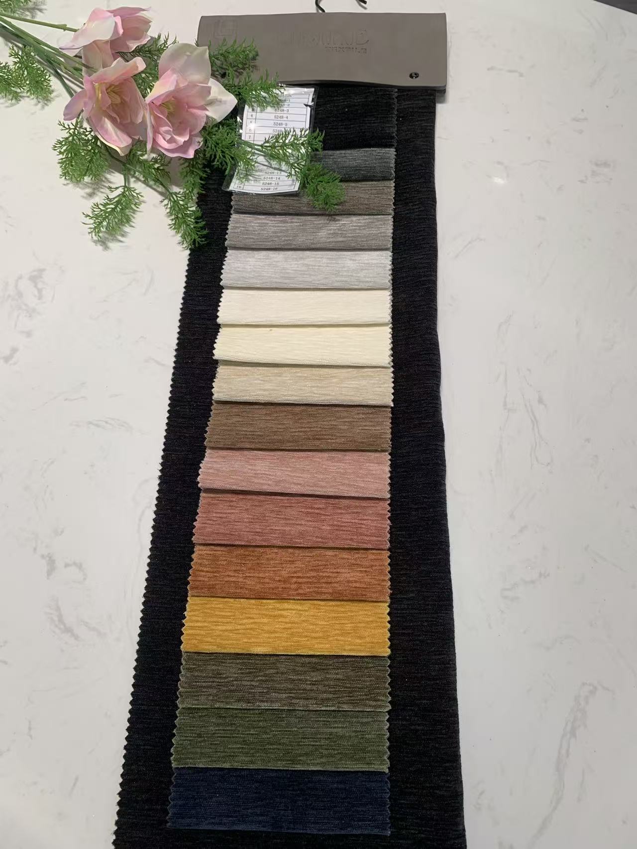 Horizontal Stripe Chenille Upholstery Fabric