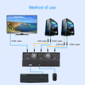 For 2 PC Sharing Keyboard Mouse For Printer Home 2 Ports USB HDMI KVM Switch Box 4K Video Display USB Switch KVM Splitter Box