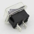 5Pcs/Lot Black Push Button Mini Switch 6A-10A 110V 250V 2Pin Snap-in On/Off Rocker Switch 21MM*15MM with waterproof cover Black