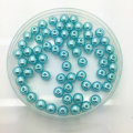 4/6/8/10mm Sky Blue Acrylic Pearl Round Spacer Loose Beads fashion Jewelry Accessory Garment Beads #06