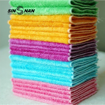 SINSNAN Bamboo Fiber Wear-resistant Microfiber Non-stick Oil Wipping Rags Kitchen Towel Multifunctional Cleaning Rags Dish Cloth