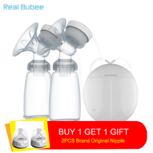 New Upgrade version Double electric breast pumps Free two Nipple Powerful Suction DIY USB breast pump with baby milk bottles