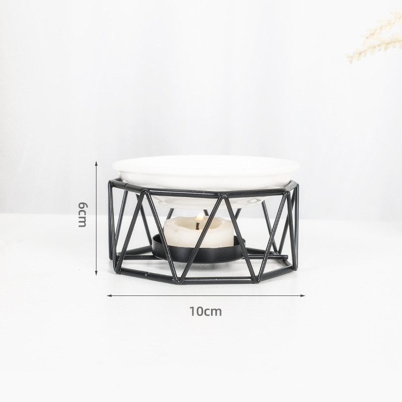 Black color Iron candle holder