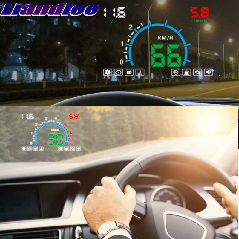 Liandlee HUD For Infiniti Q30 Q40 Q45 Q50 Q60 Q70 Digital Speedometer OBD2 Head Up Display Big Monitor Racing HUD