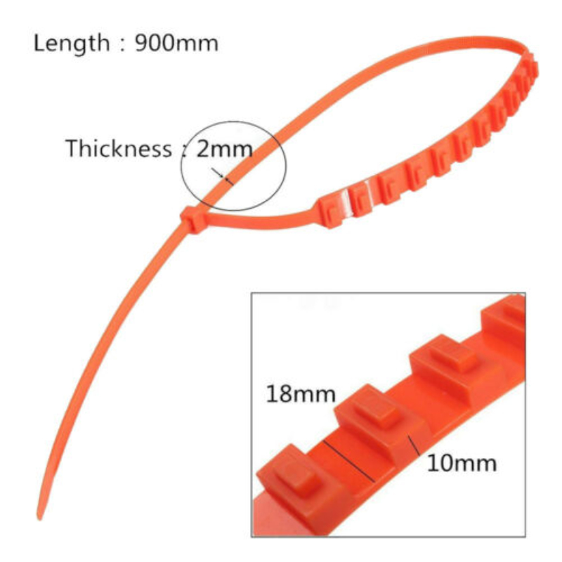 20/10pcs Automobile Universal Nylon Snow Chain for Emergency Driving In Winter Snow Truck Wheel Tire Cable Tie for Snow Slip