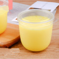 High temperature resistant and roasting baking disposable pudding cup 180ml transparent jelly yogurt plastic cup with lid